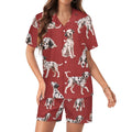 Women's Satin Cuban Collar Pajama Set(All-Over Printing)