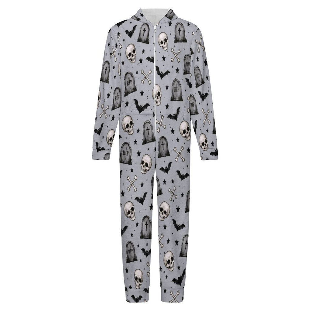 250gsm Flannel Footless Zip up Kid Jumpsuit Pajamas(All-Over Printing)