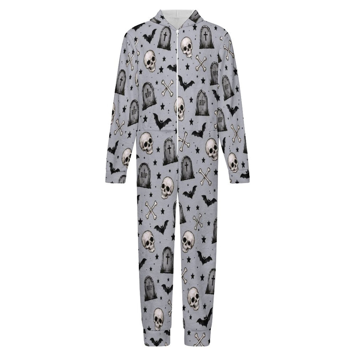 250gsm Flannel Footless Zip up Kid Jumpsuit Pajamas(All-Over Printing)