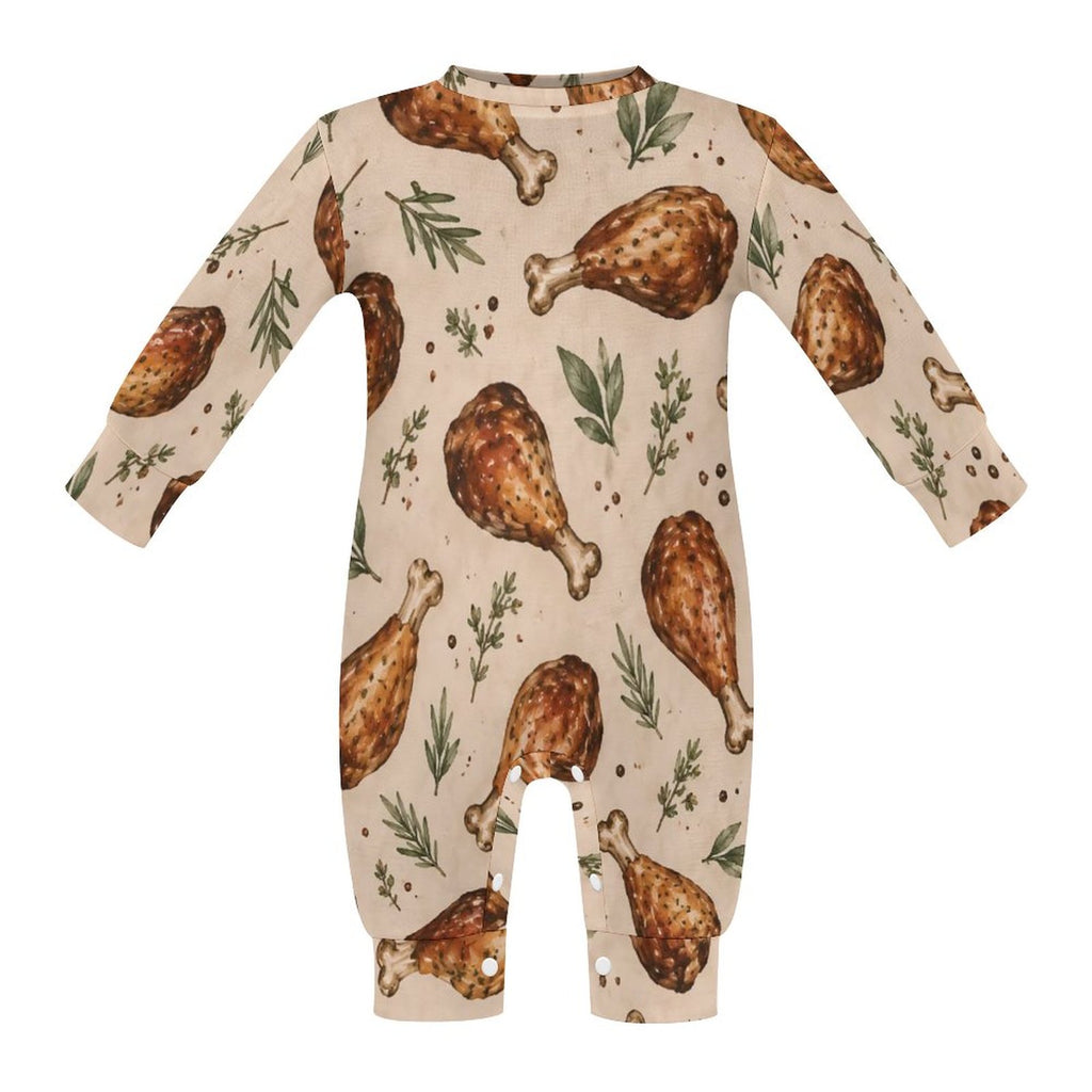 Cotton Long Sleeve Infant Bodysuit (All-Over Printing)