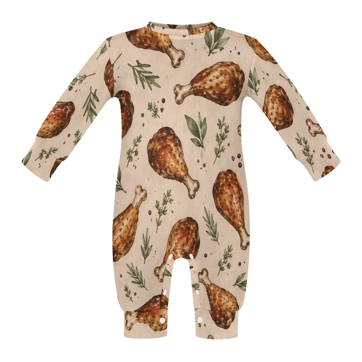 Cotton Long Sleeve Infant Bodysuit (All-Over Printing)