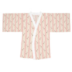Baby girl stork Stripe Kimono Robe — Long Sleeve Lounge Robe