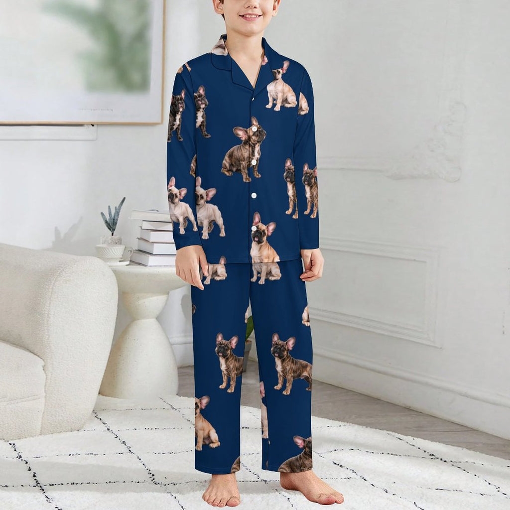 180gsm Long Sleeve Kid Pajama Set(All-Over Printing)