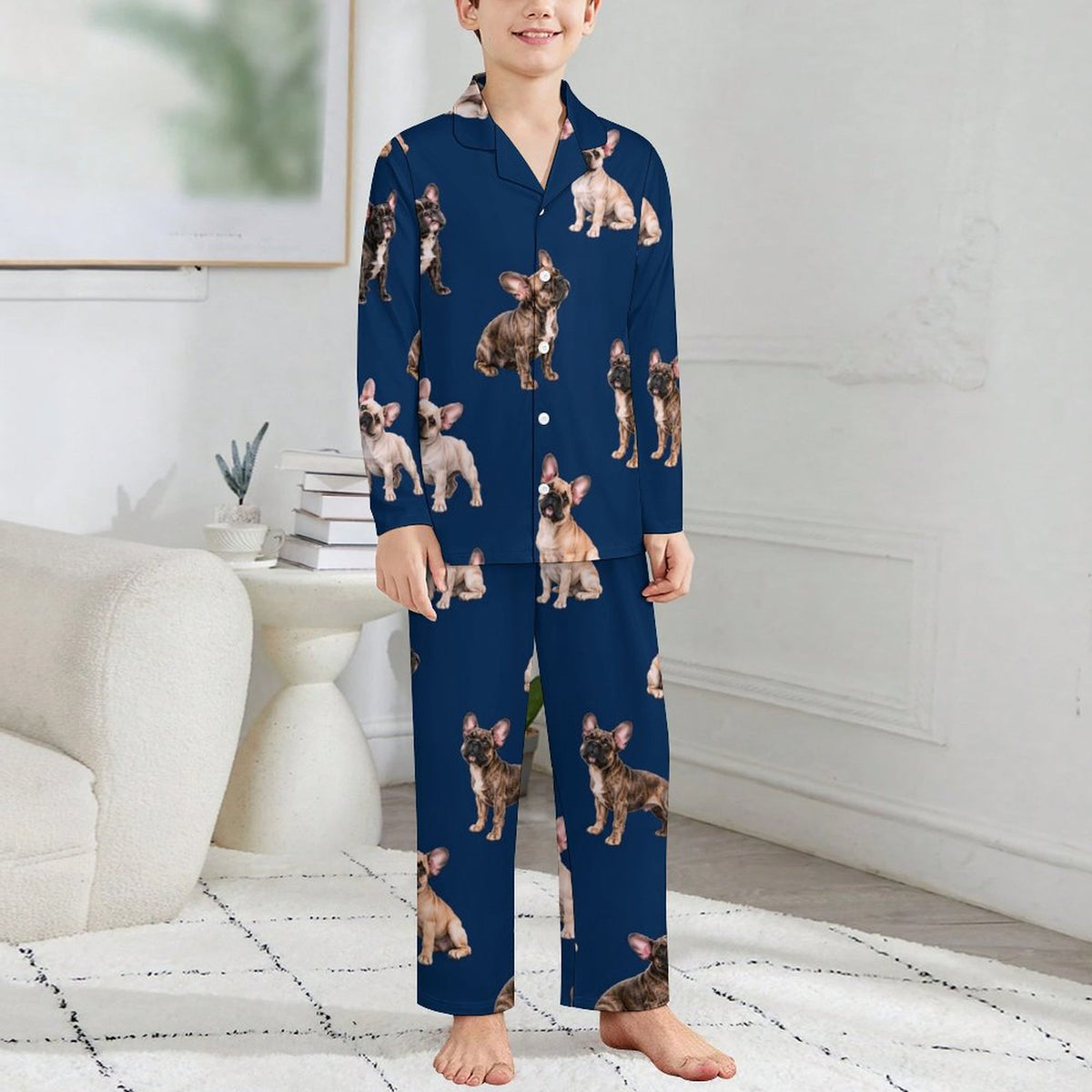 180gsm Long Sleeve Kid Pajama Set(All-Over Printing)