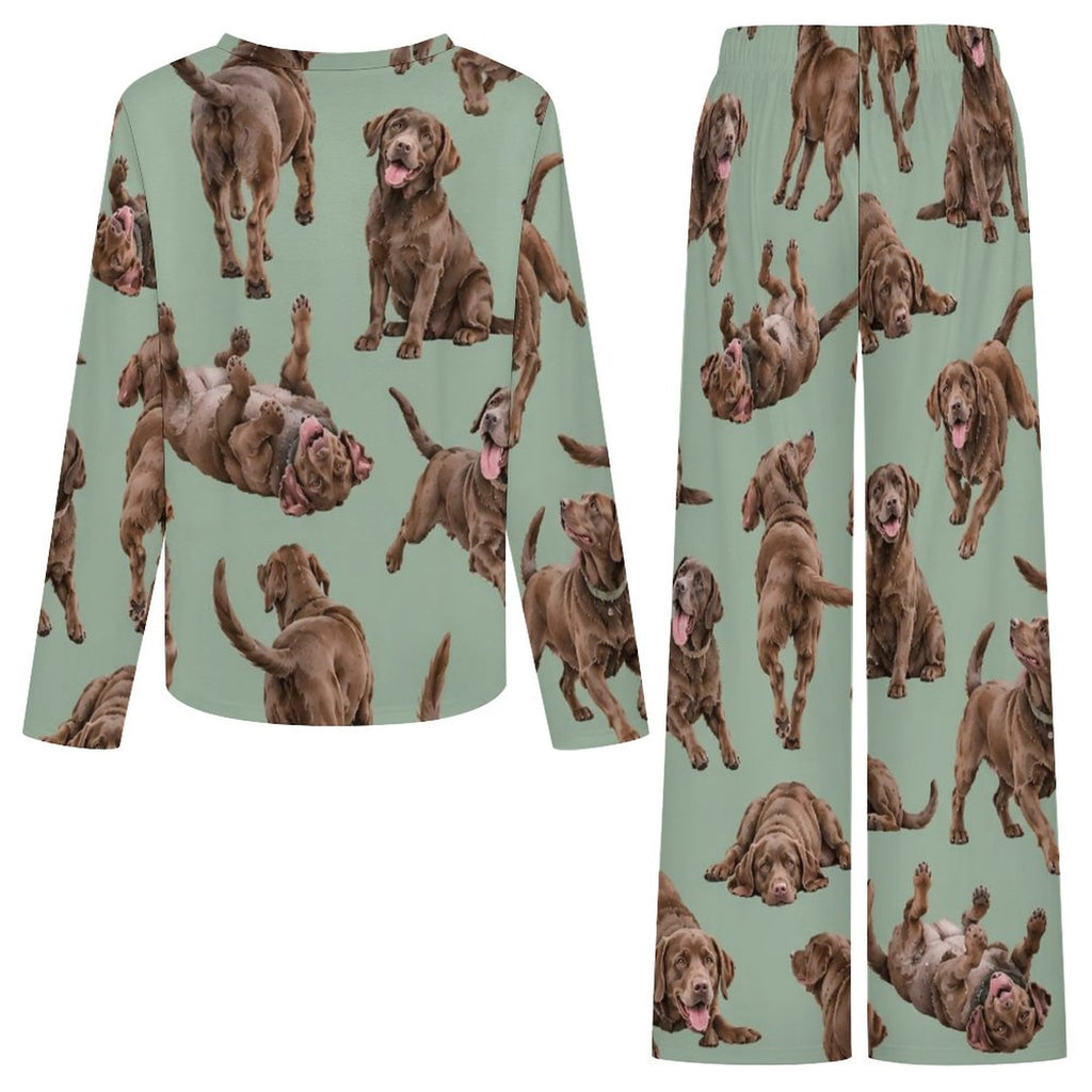 200gsm V-Neck Pajama Set(All-Over Printing)