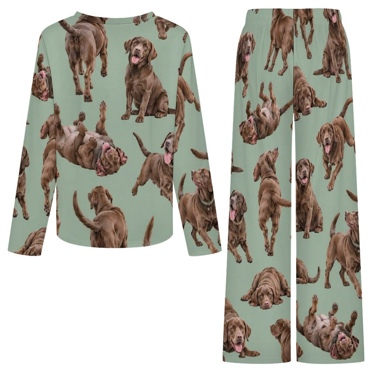 200gsm V-Neck Pajama Set(All-Over Printing)