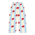 Buffalo Stripe Pajama Pants — Red Bison Print Women’s Lounge Pants
