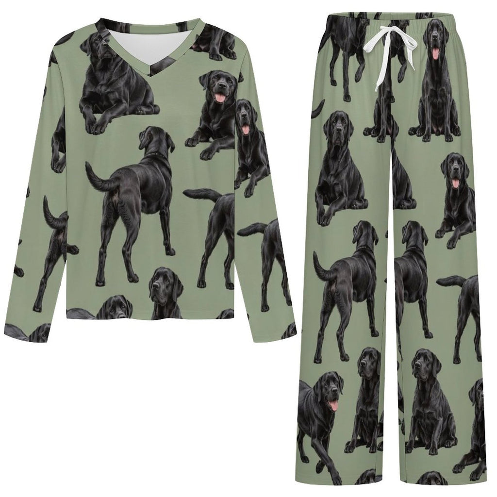 200gsm V-Neck Pajama Set(All-Over Printing)