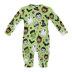 Monsters, Cotton Long Sleeve Infant Bodysuit (All-Over Printing)