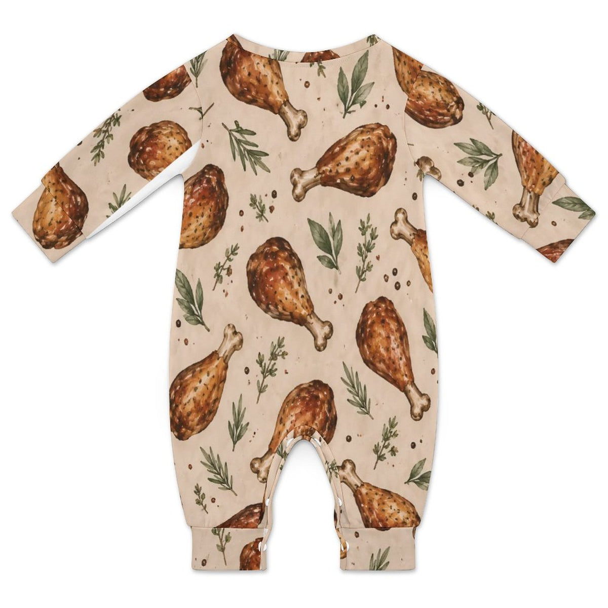 Cotton Long Sleeve Infant Bodysuit (All-Over Printing)