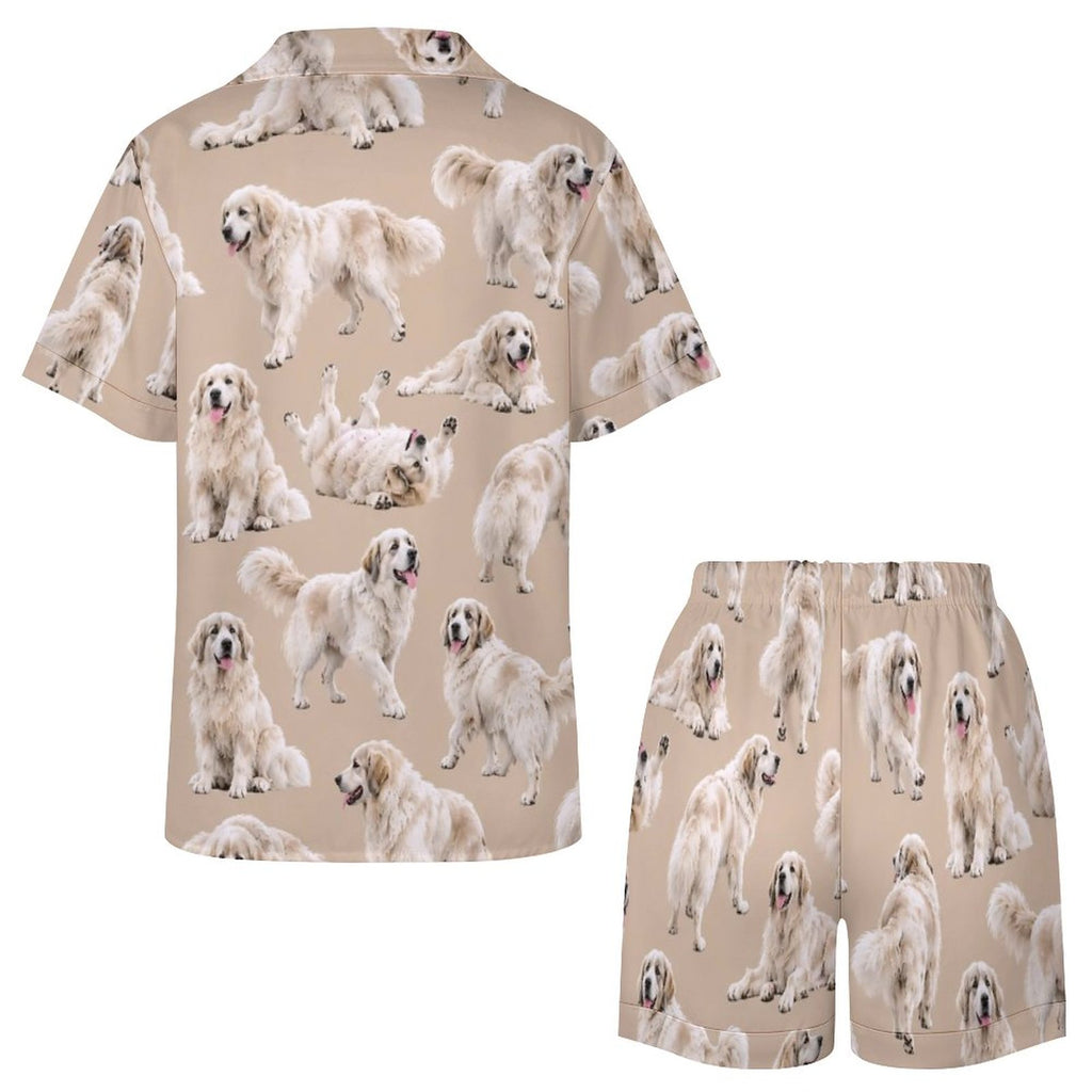 Women's Satin Cuban Collar Pajama Set(All-Over Printing)