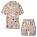 Women's Satin Cuban Collar Pajama Set(All-Over Printing)