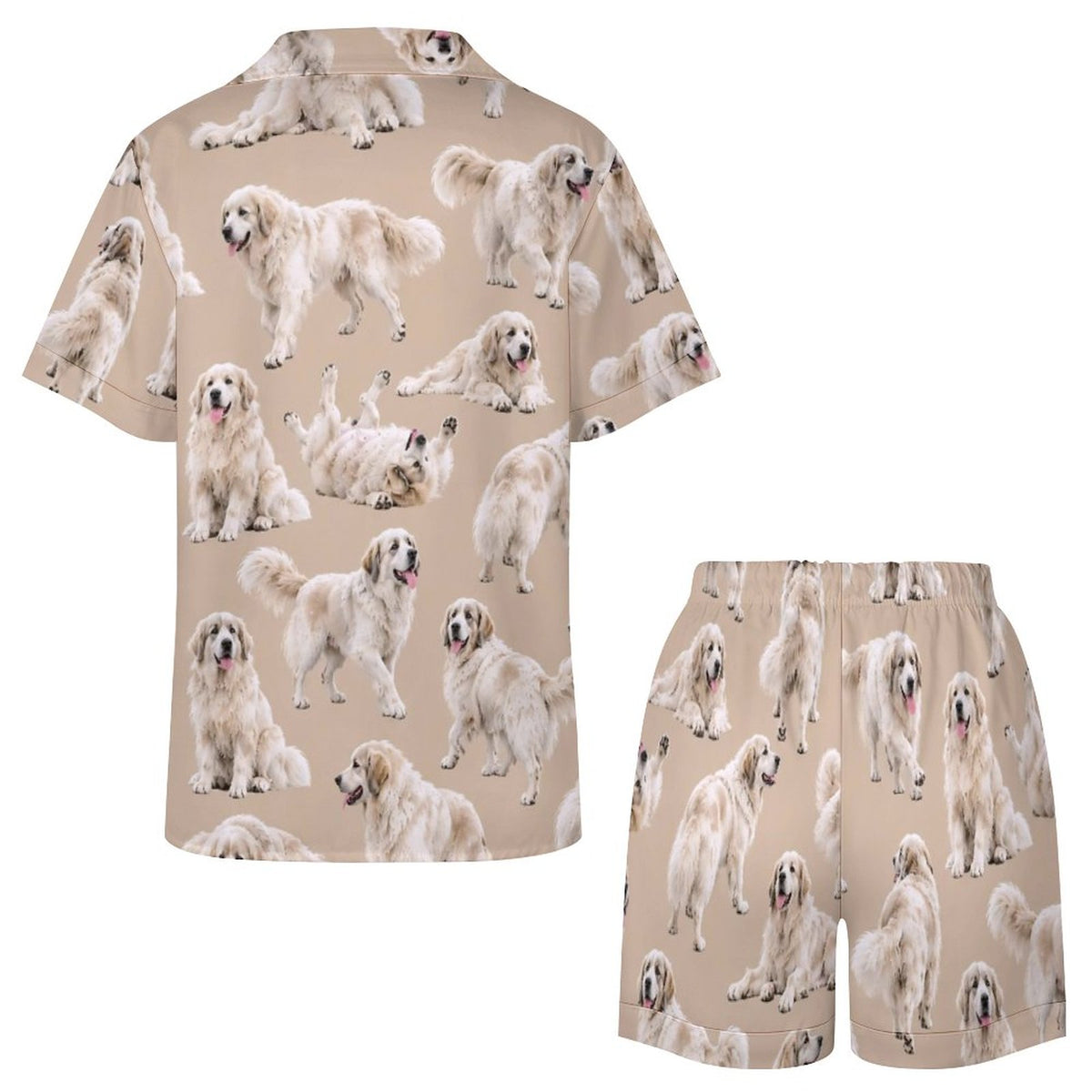 Women's Satin Cuban Collar Pajama Set(All-Over Printing)