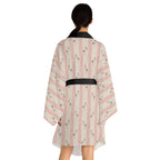 Baby girl stork Stripe Kimono Robe — Long Sleeve Lounge Robe