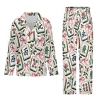 Mahjong tiles, Women's Cuban Collar Pajama Set