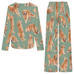 200gsm V-Neck Pajama Set(All-Over Printing)