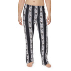 Skull Stripe Pajama Pants — Men's Gothic Lounge Sleepwear