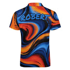 Men's Short Sleeve POLO Shirt with Zipper(All-Over Printing)