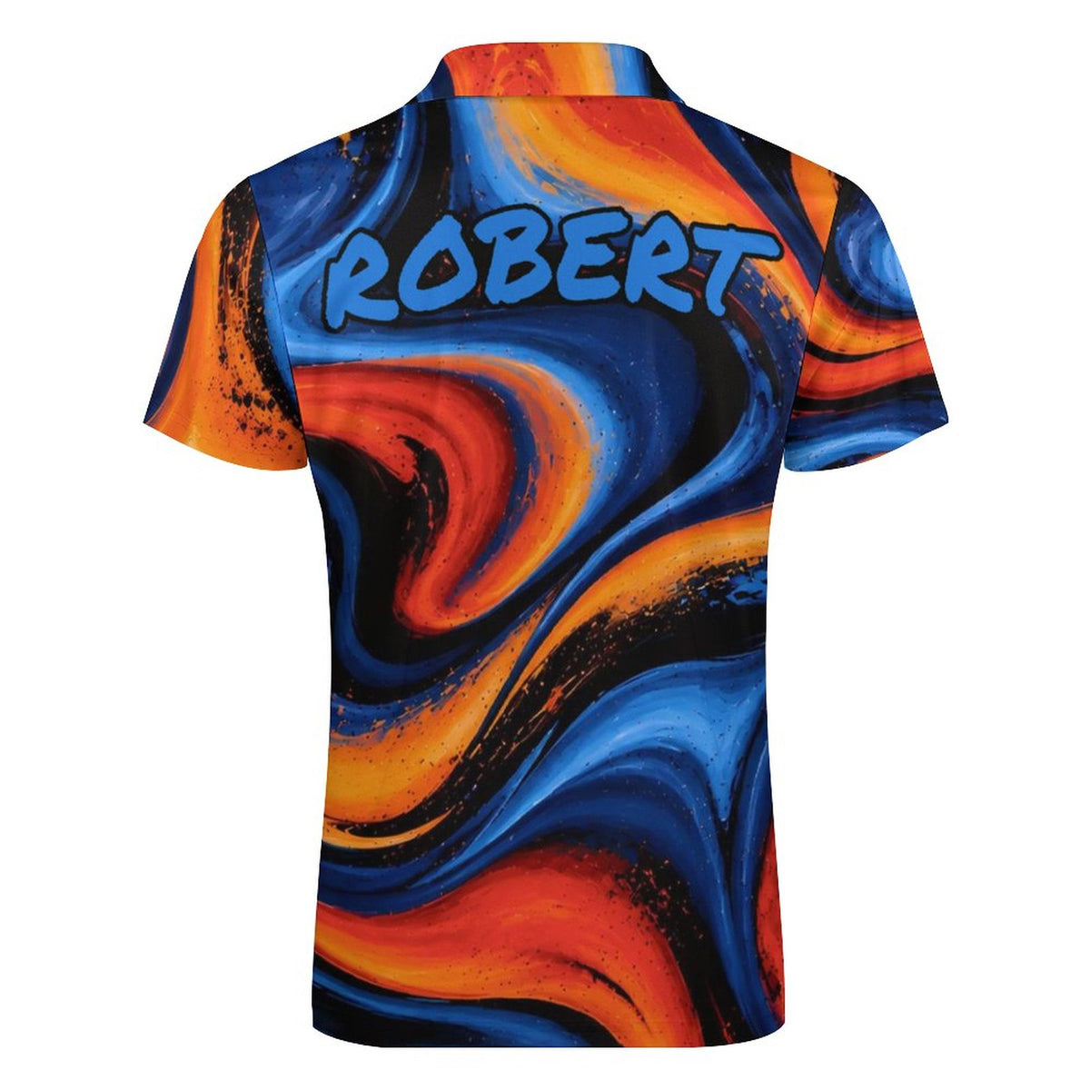 Men's Short Sleeve POLO Shirt with Zipper(All-Over Printing)