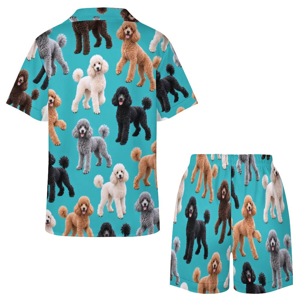Women's Satin Cuban Collar Pajama Set(All-Over Printing)