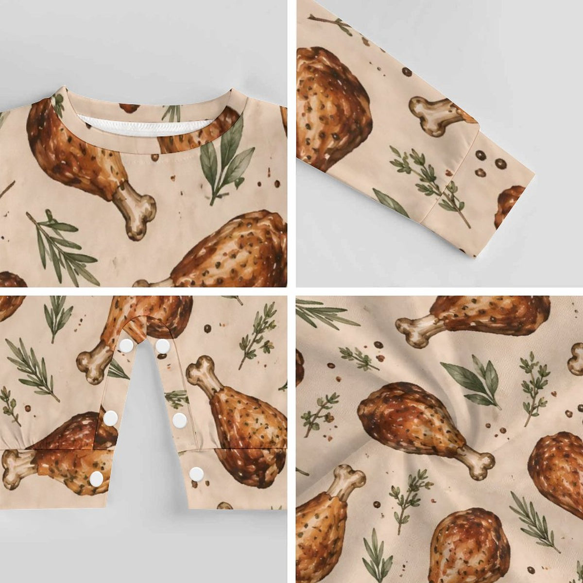 Cotton Long Sleeve Infant Bodysuit (All-Over Printing)