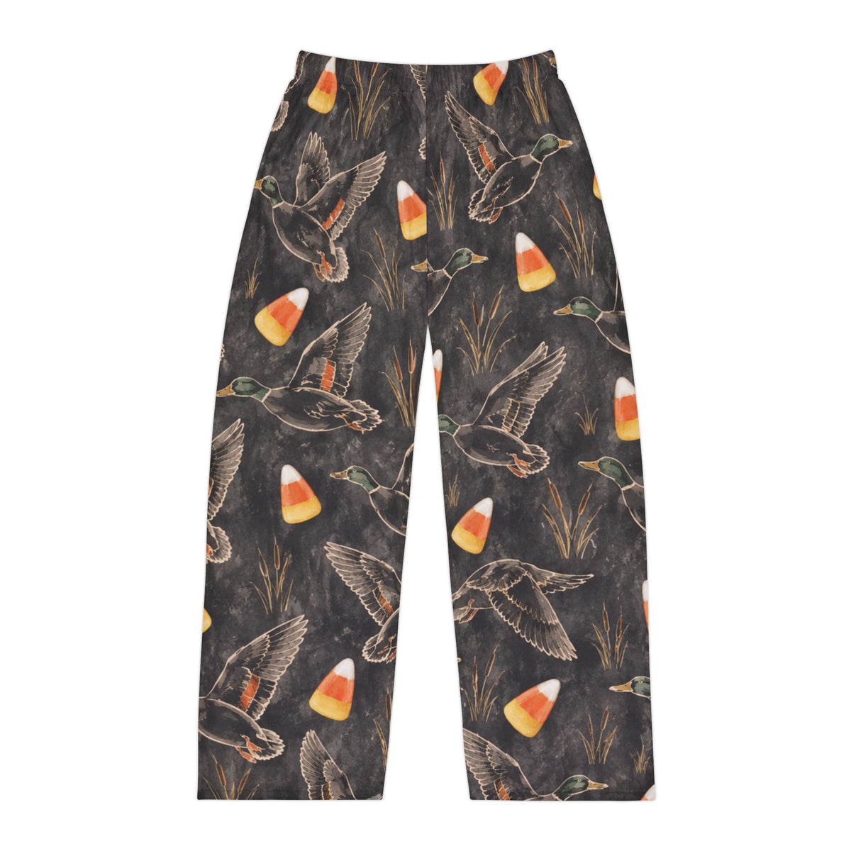 Duck & Candy Corn Men's Pajama Pants — Autumn Hunting Lounge Bottoms