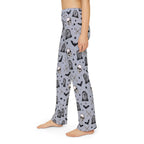 Kids Halloween Lounge Pants — Spooky Skulls & Bats All-Over Print