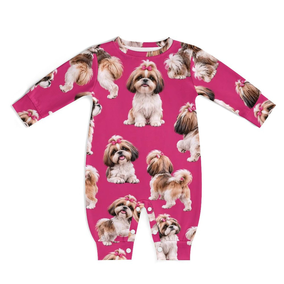 Dog Lover, Pet Owner, Cotton Long Sleeve Infant Bodysuit (All-Over Printing)
