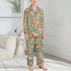 180gsm Long Sleeve Kid Pajama Set(All-Over Printing)