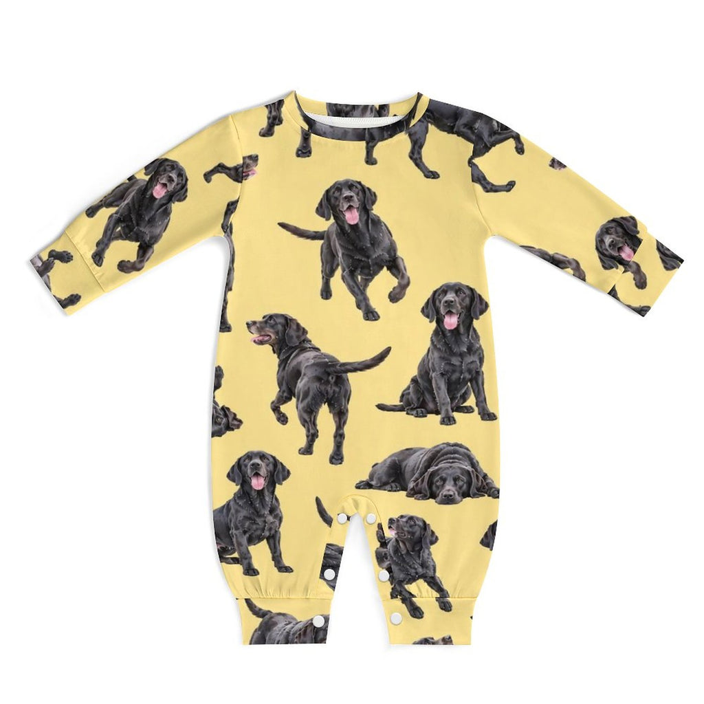 Dog Lover, Pet Owner, Cotton Long Sleeve Infant Bodysuit (All-Over Printing)