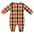 Halloween Plaid, Cotton Long Sleeve Infant Bodysuit (All-Over Printing)