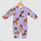 Dog Lover, Pet Owner, Cotton Long Sleeve Infant Bodysuit (All-Over Printing)