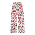 Kids Lounge Pants – Vintage Soccer Toile Print (Red & Black)