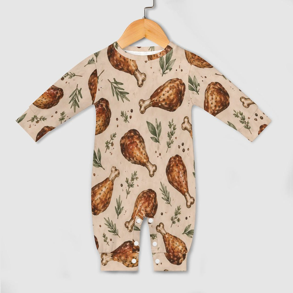 Cotton Long Sleeve Infant Bodysuit (All-Over Printing)