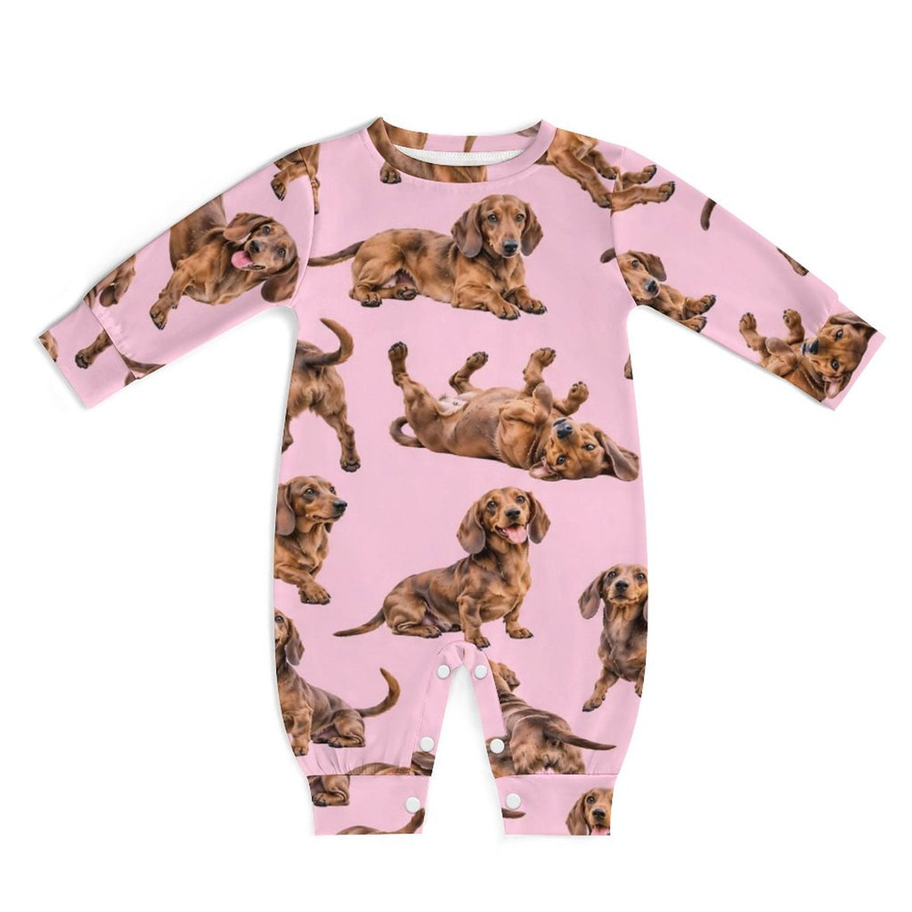 Dog Lover, Pet Owner, Cotton Long Sleeve Infant Bodysuit (All-Over Printing)