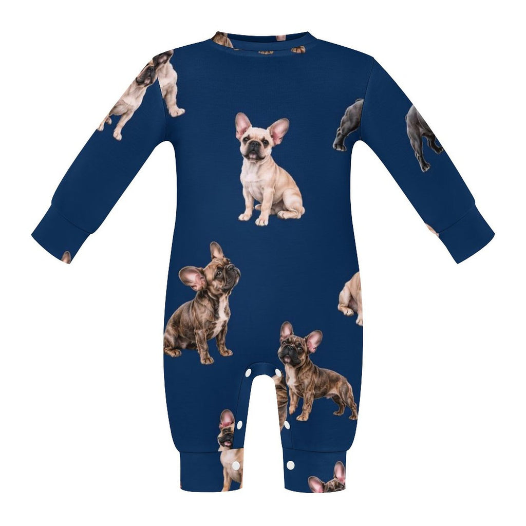 Dog Lover, Pet Owner, Cotton Long Sleeve Infant Bodysuit (All-Over Printing)