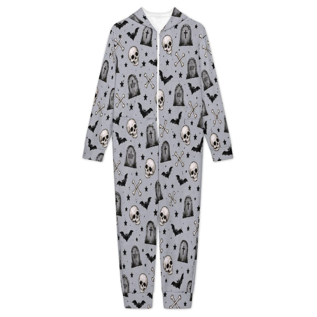 250gsm Flannel Footless Zip up Kid Jumpsuit Pajamas(All-Over Printing)