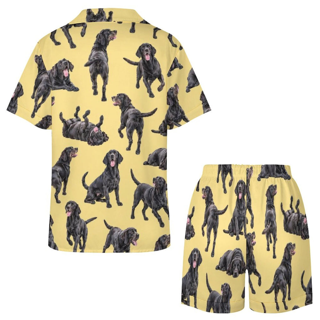 Women's Satin Cuban Collar Pajama Set(All-Over Printing)