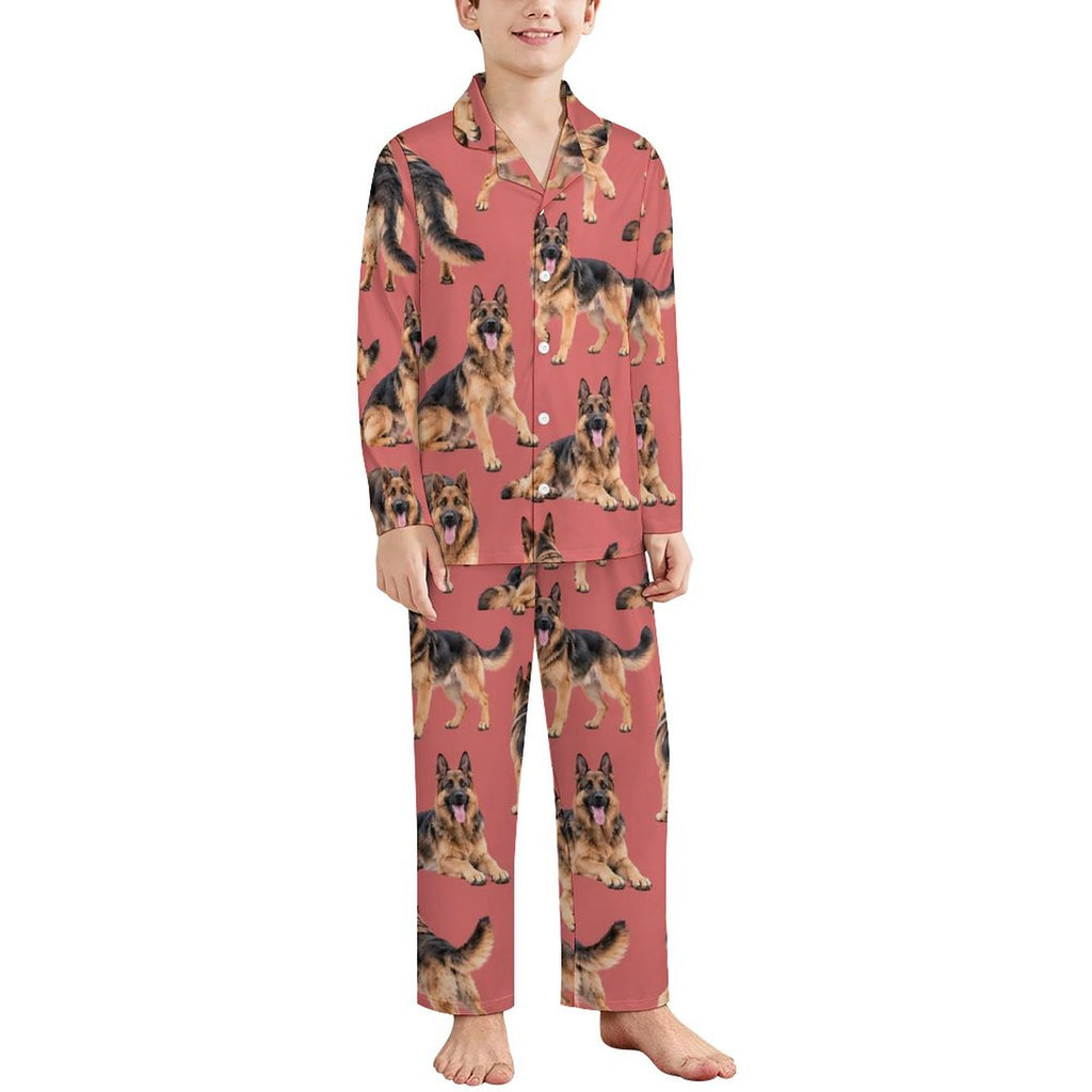 180gsm Long Sleeve Kid Pajama Set(All-Over Printing)