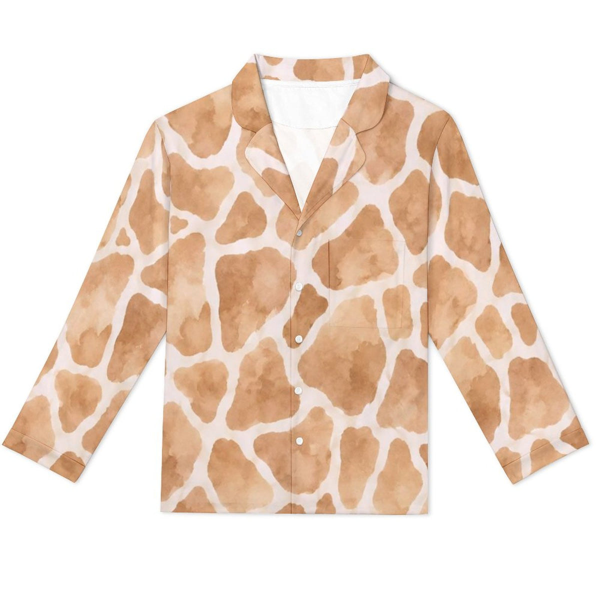 Giraffe print, Women's Cuban Collar Pajama Set