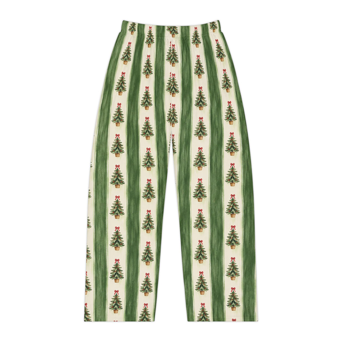 Christmas Tree Stripe Pajama Pants | All-Over Print Lounge Pants
