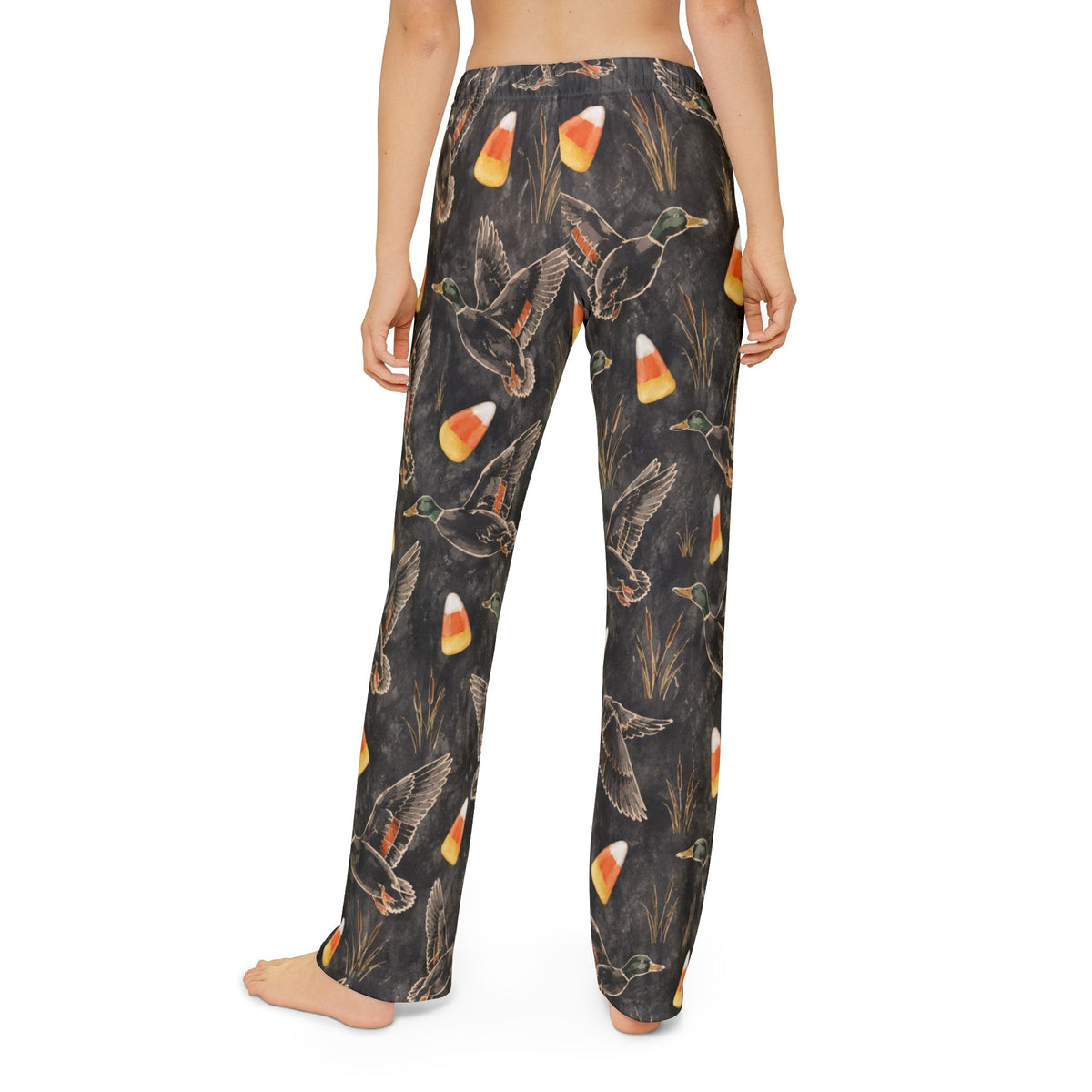 Kids Candy Corn Duck Lounge Pants — Halloween Pajama Bottoms