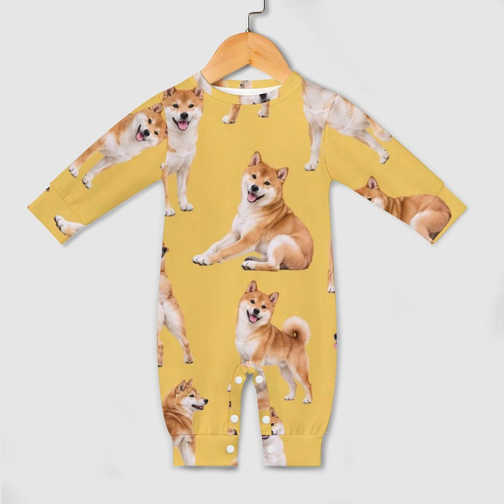 Dog Lover, Pet Owner, Cotton Long Sleeve Infant Bodysuit (All-Over Printing)