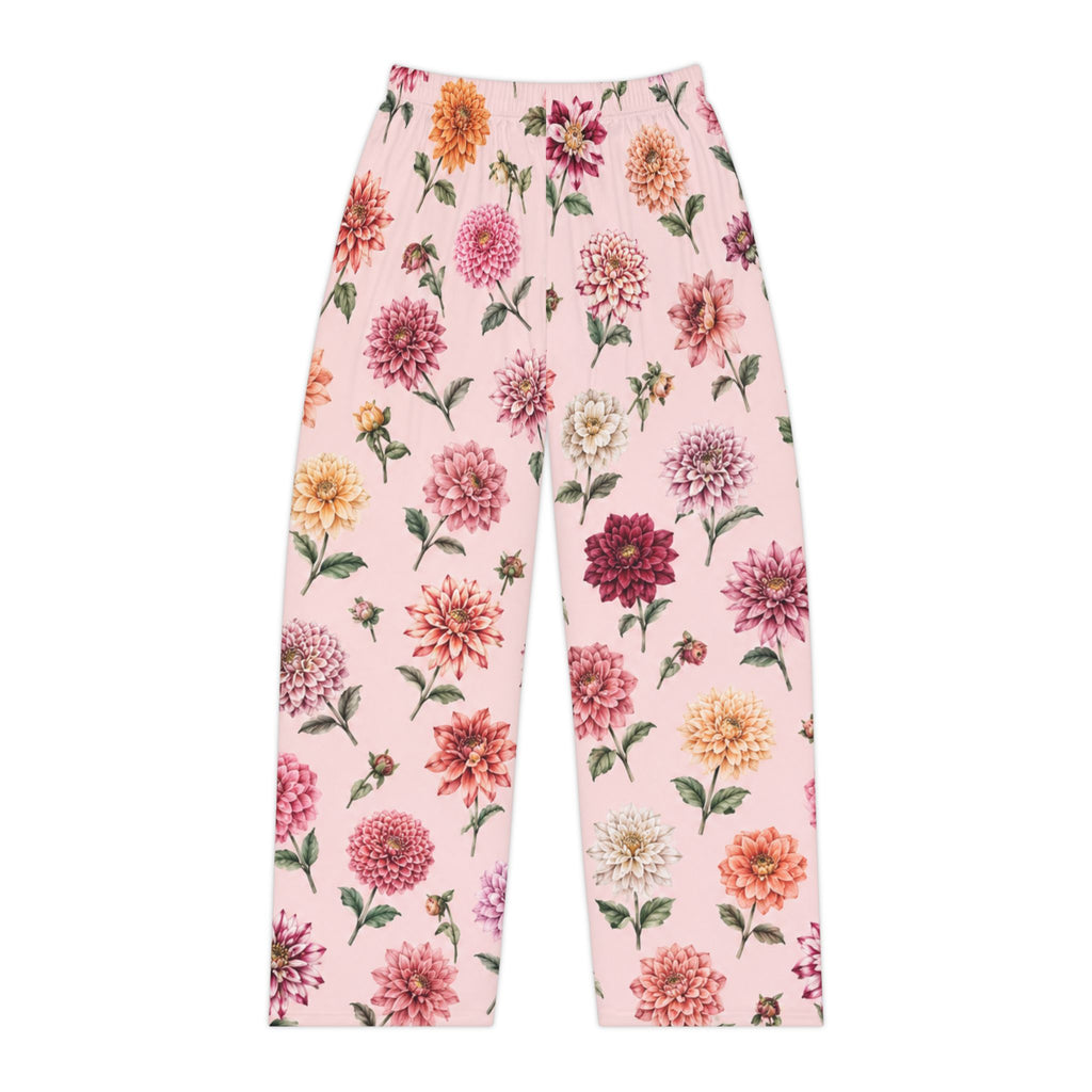 Vintage Dahlia Floral Pajama Pants | Pink All-Over Print