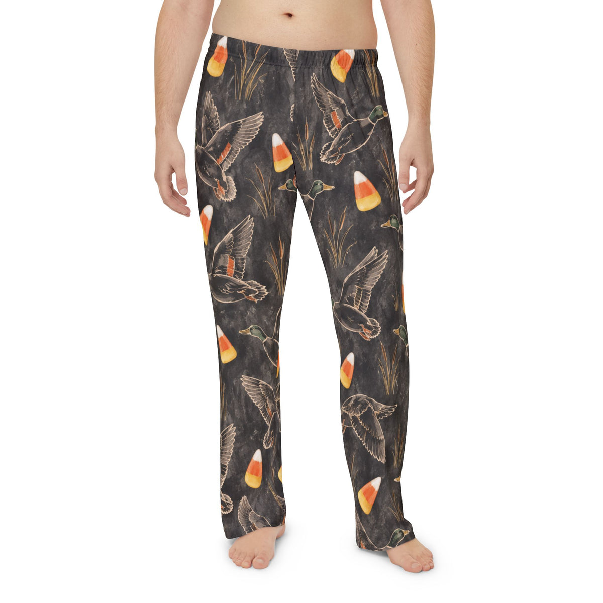 Duck & Candy Corn Men's Pajama Pants — Autumn Hunting Lounge Bottoms