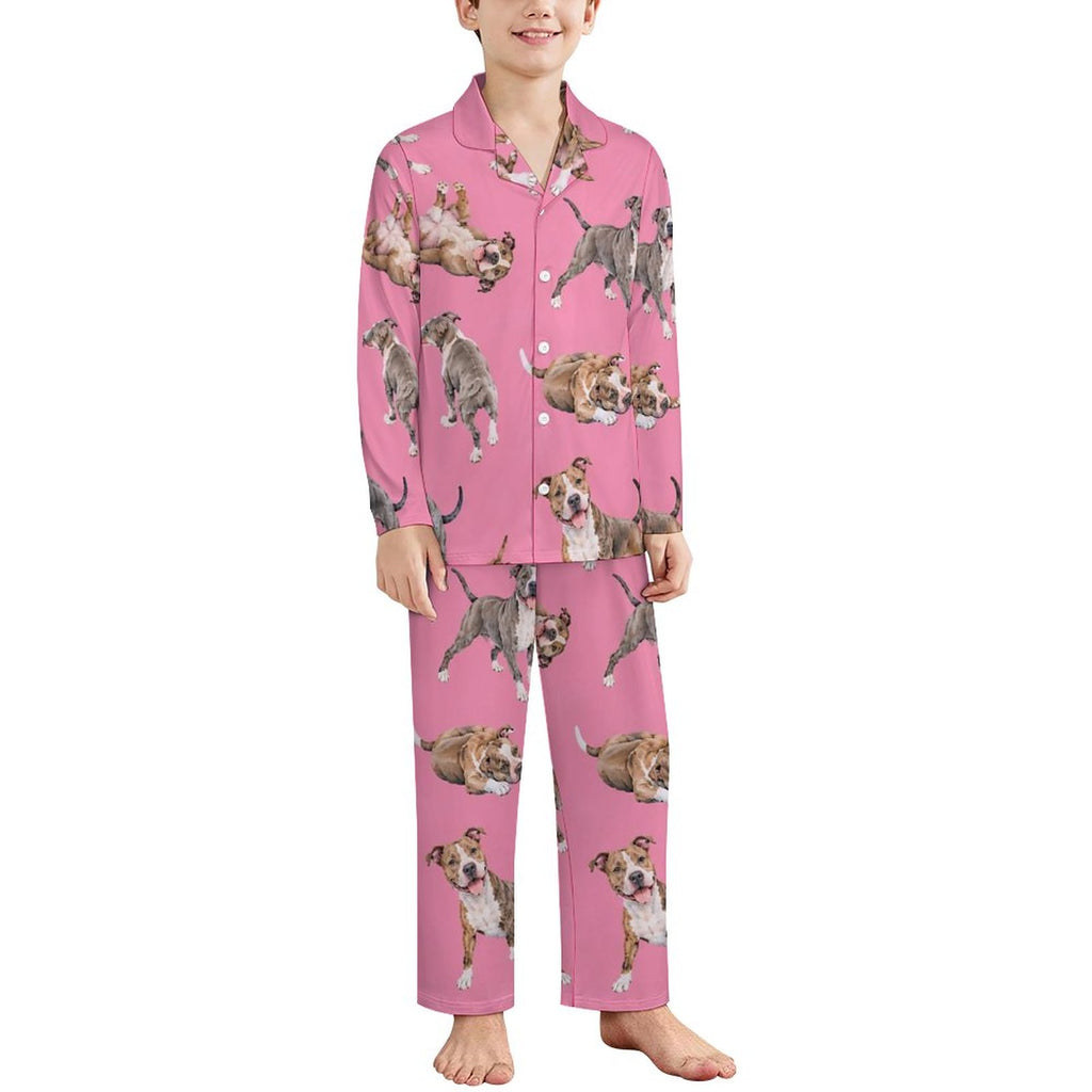 180gsm Long Sleeve Kid Pajama Set(All-Over Printing)