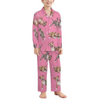 180gsm Long Sleeve Kid Pajama Set(All-Over Printing)