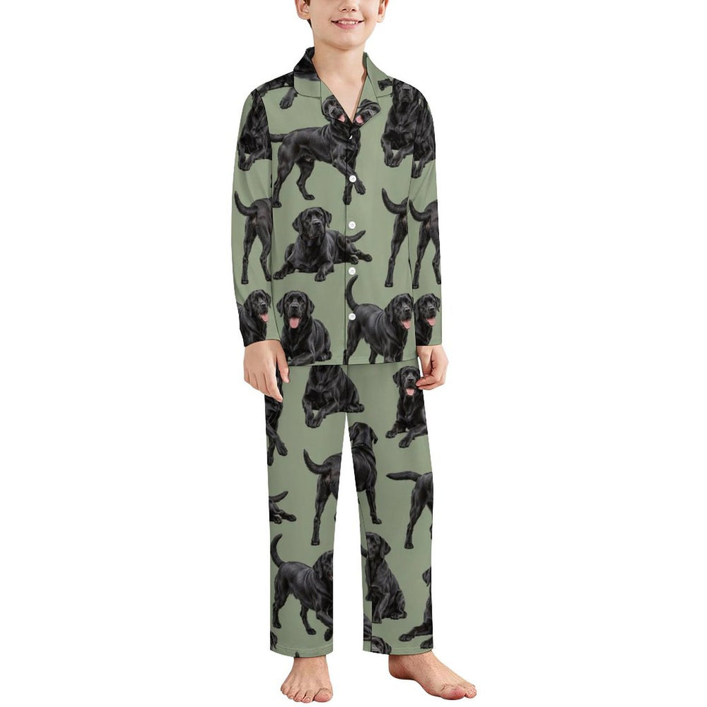 180gsm Long Sleeve Kid Pajama Set(All-Over Printing)