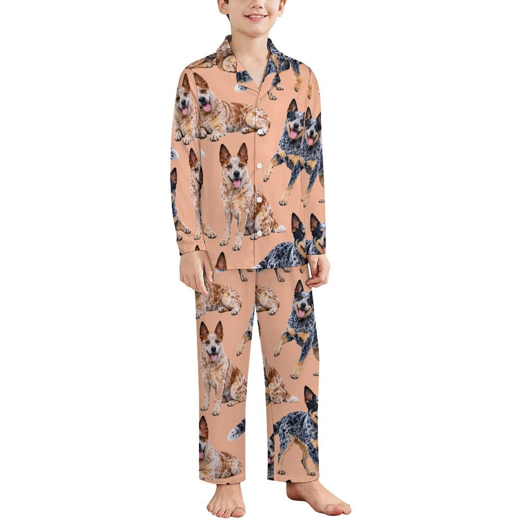180gsm Long Sleeve Kid Pajama Set(All-Over Printing)
