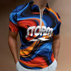 Men's Short Sleeve POLO Shirt with Zipper(All-Over Printing)